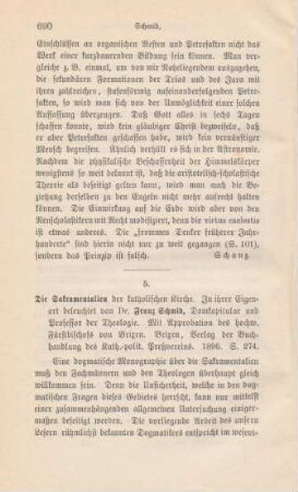690-693 [Rezension] Schmid, Franz, Die Sakramentalien der katholischen Kirche