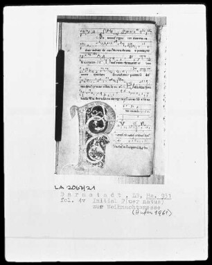 Graduale — Initiale P (uer natus), Folio 4verso