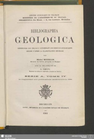 4.1902: Bibliographia geologica