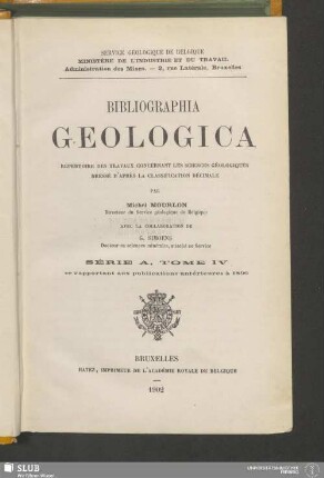 4.1902: Bibliographia geologica