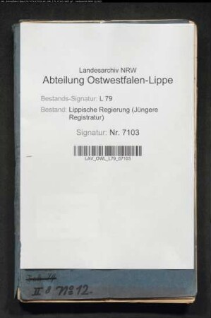 Revision des Verwaltungsamts Lipperode-Cappel