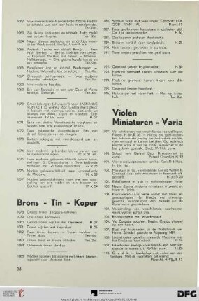 Violen Miniature – Varia (Nr. 1097-1114)