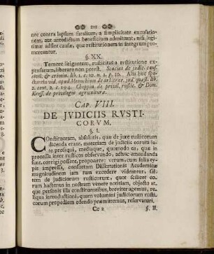 Cap. VIII. De Judiciis Rusticorum.