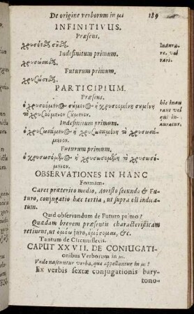 Caput XXVII. De Coniugationibus Verborum in [...]