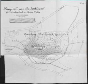 Plan [III]. Ringwall am Heidenküppel bei Unterbimbach im Kreise Fulda.