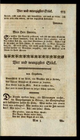 Vier und neunzigstes Stück
