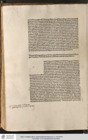 Plutarhi Historiographi greci de vita atque gestis Marci Catonis senioris historia per Franciscum Barbarum oratorem in latinum traducta incipit feliciter.