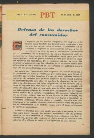 Defensa de los derechos del consumidor