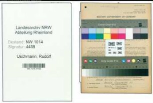 Entnazifizierung Rudolf Uschmann , geb. 11.05.1910 (Verkaeufer)