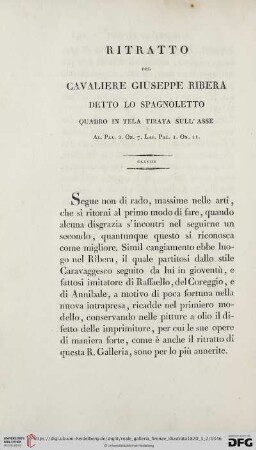 Ritratto del Cavaliere Giuseppe Ribera detto lo Spagnoletto