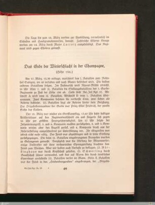 Das Ende der Winterschlacht in der Champagne