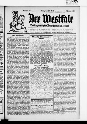 Der Westfale. 1920-1920
