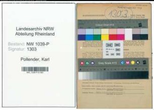 Entnazifizierung Karl Pollender , geb. 07.06.1901 (Lehrer)