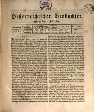 Der Oesterreichische Beobachter. 1831,7/12