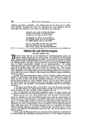 Schülerräte und Arbeiterjugend