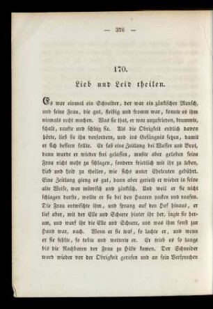 170. Lieb und Leid theilen.