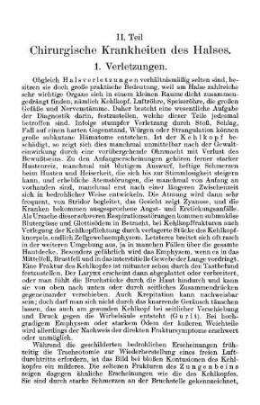 II. Teil: Chirurgische Krankheiten des Halses.