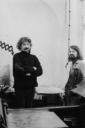 Die Künstler Peter Herrmann und Eberhard Göschel