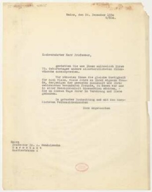 Brief an Arnold Ludwig Mendelssohn : 24.12.1930
