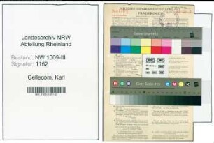 Entnazifizierung Karl Van Gellecom , geb. 10.08.1896 (Werkmeister)