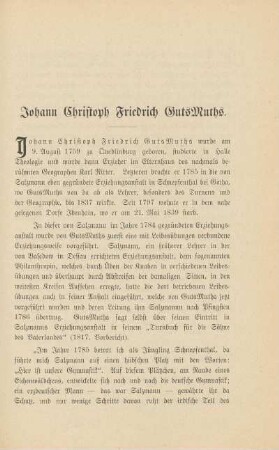 Johann Christoph Friedrich Gutsmuths