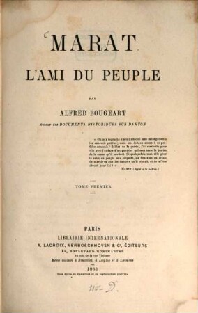 Marat l'ami du peuple, 1