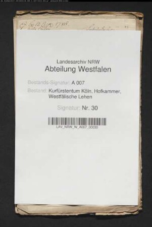 Leopold Adolph von Heiden und seine Frau Marie Antoinette von Schade verkaufen das Lehngut Bruch / Amt Bilstein an den Freiherrn von Schade zu Ahausen