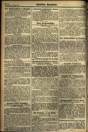 Zweite Ausgabe vom Donnerstag, den 06. August 1931.
