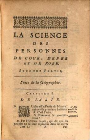 La Science Des Personnes De Cour, D'Epée Et De Robe, 2