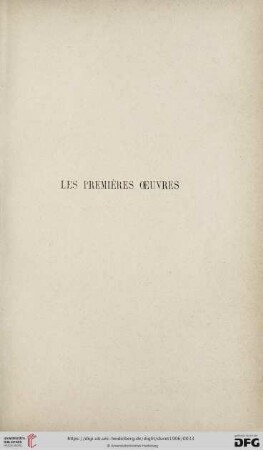 III. Les premières œuvres