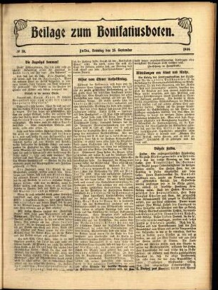 Zweite Ausgabe vom Sonntag, den 23. September 1906.
