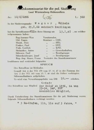 Wagner, Wilhelm