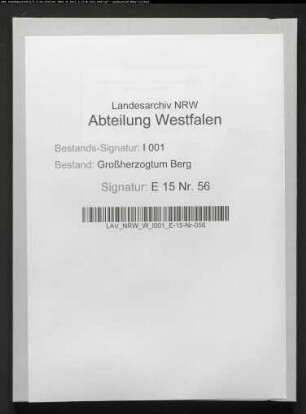 Hypothekeneintragungsgesuche Kirchspiel Stromberg