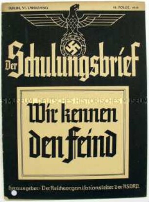Monatsheft zur Schulung von NSDAP-Funktionären u.a. zur Auseinandersetzung mit Großbritannien