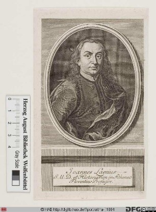 Bildnis Giovanni Lami (lat. Joannes Lamius)