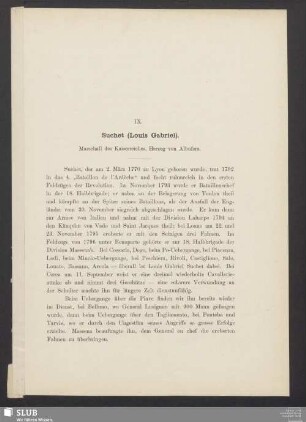 IX. Suchet (Louis Gabriel), Maschall des Kaiserreiches, Herzog von Albufera