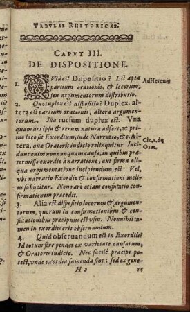 Caput III. De Dispositione.