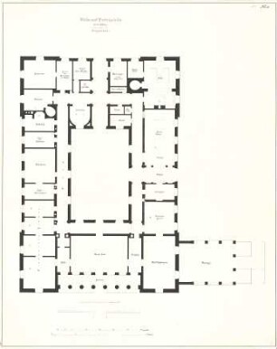 Gärtner, Friedrich von; Edenkoben (Pfalz); Schloss Ludwigshöhe - Grundriss EG