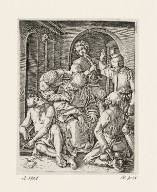 Verspottung Christi, Blatt 15 der Folge "Passion Christi"