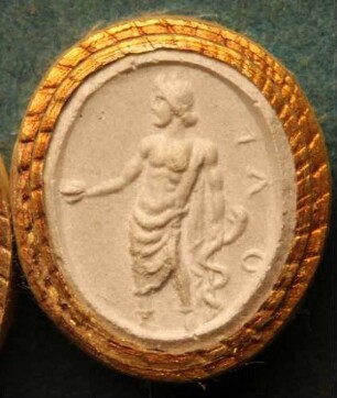 Äskulap (Asklepios) in ganzer Gestalt (Daktyliothek, Supplement)