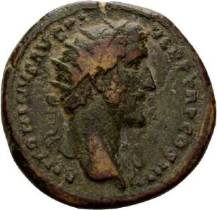 Dupondius des Antoninus Pius mit Darstellung der Annona