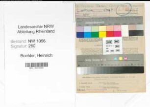 Entnazifizierung Heinrich Boehler , geb. 22.10.1913 (Bahnbeamter)
