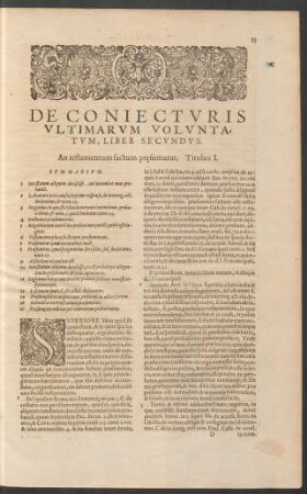 De Coniecturis Ultimarum Voluntatum, Liber Secundus.