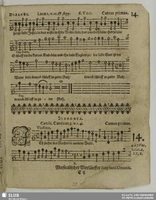 14. Ich suchte des Nachts