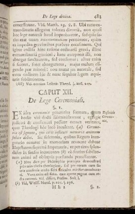 Caput XII. De Lege Ceremoniali