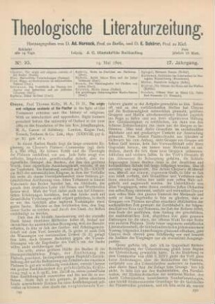 249-255 [Rezension] Cheyne, Thomas Kelly, The origin and religious contents of the Psalter