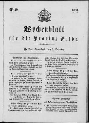 Nr. 49, Ausgabe vom 3. Dezember 1853