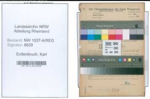 Entnazifizierung Karl Erdlenbruch , geb. 19.02.1891 ()