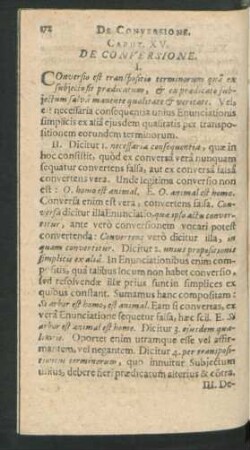 Caput XV. De Conversione.