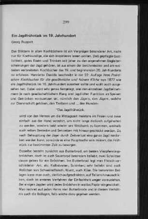 Ein Jagdfrühstück im 19. Jahrhundert